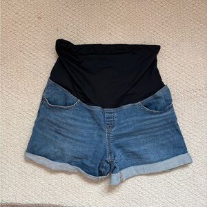 Isabel Maternity Cuffed Denim Shorts